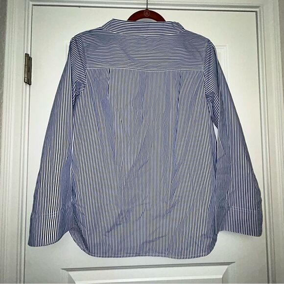 J.Crew Stripe Print Long Sleeve Blouse Shirt Top - Picture 8 of 9